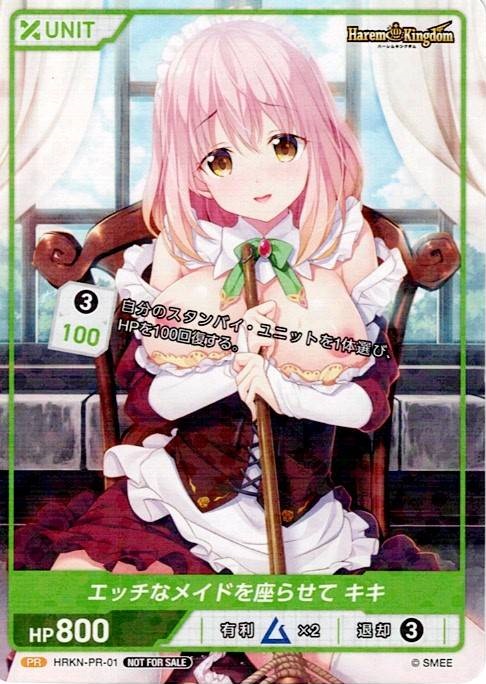 エッチなメイドを座らせて キキ(HRKN-PR-01) - Harem Kingdom レアリティ：PR DIVENE CROSS(ディヴァインクロス)