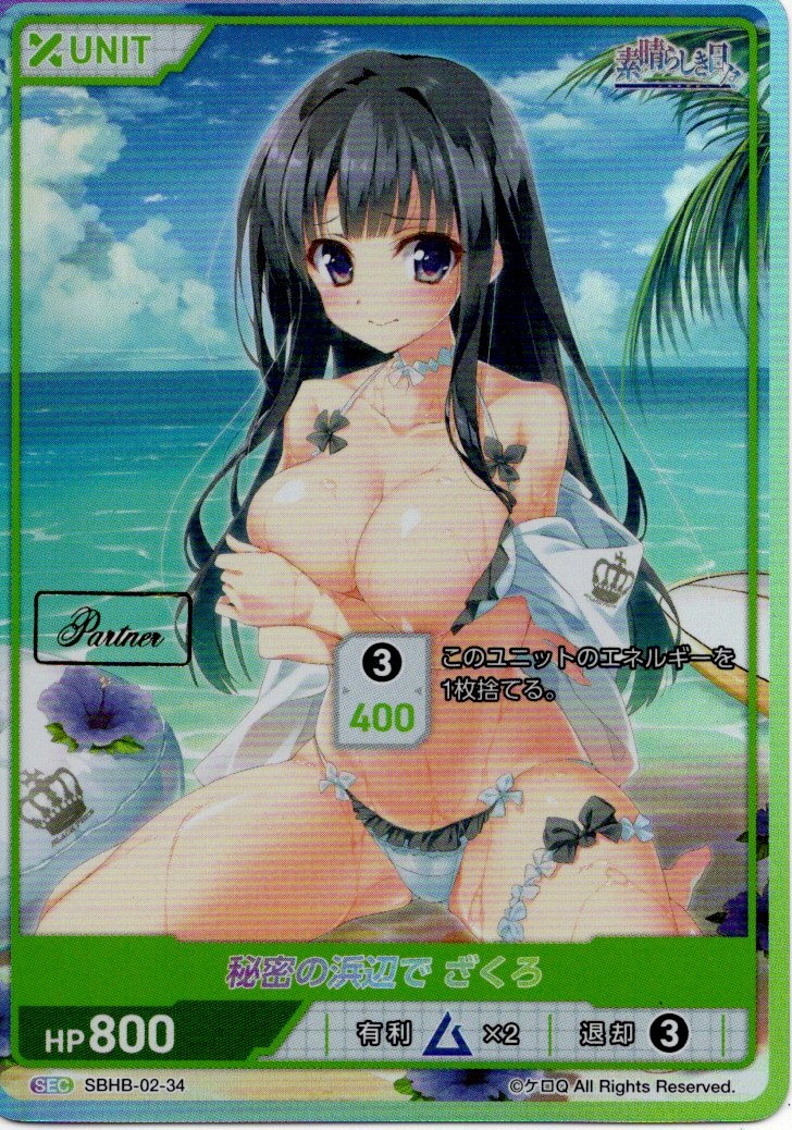 秘密の浜辺で ざくろ Partner(SBHB-02-34) -素晴らしき日々 Vol.2 ブースターパック レアリティ：SEC DIVENE CROSS(ディヴァインクロス)