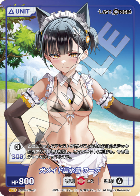 犬メイド風水着 ワーグ(LSOR-03-40) - LAST ORIGIN Vol.3 ブースターパック レアリティ：PR DIVENE CROSS(ディヴァインクロス)