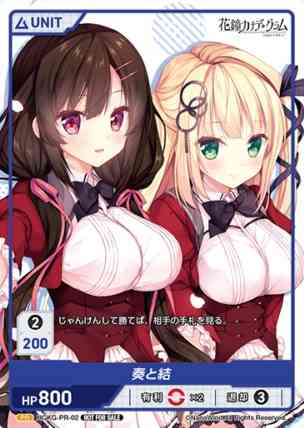 奏と結(HGKG-PR-02) - 花鐘カナデグラム レアリティ：PR DIVENE CROSS(ディヴァインクロス)