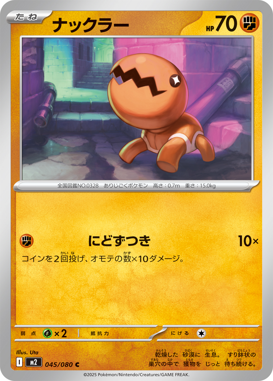 ナックラー（045/080）レアリティ：C　ポケモンカード：拡張パック「インフェルノX」