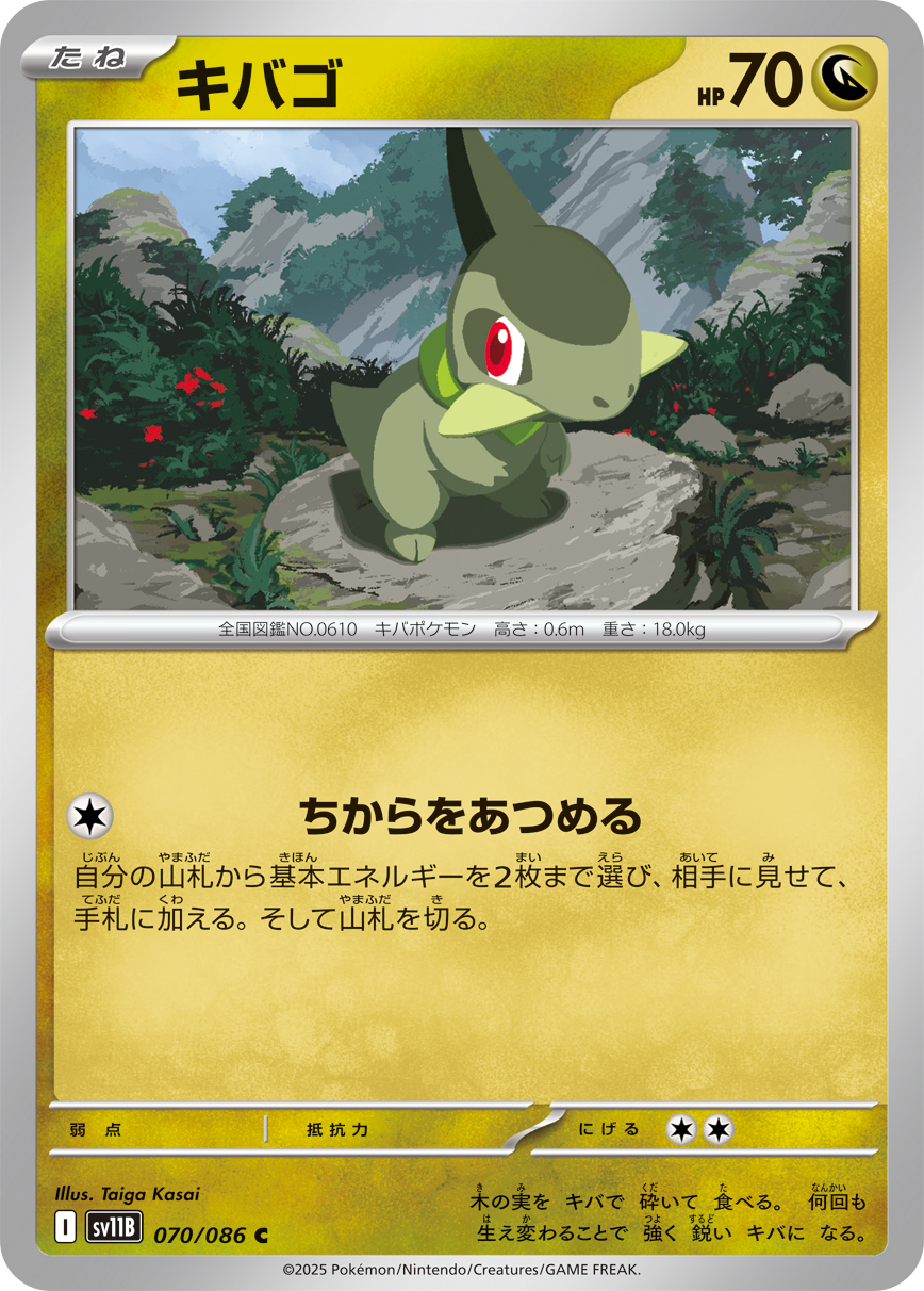 キバゴ（070/086）レアリティ:C ポケモンカード：拡張パック「ブラックボルト」