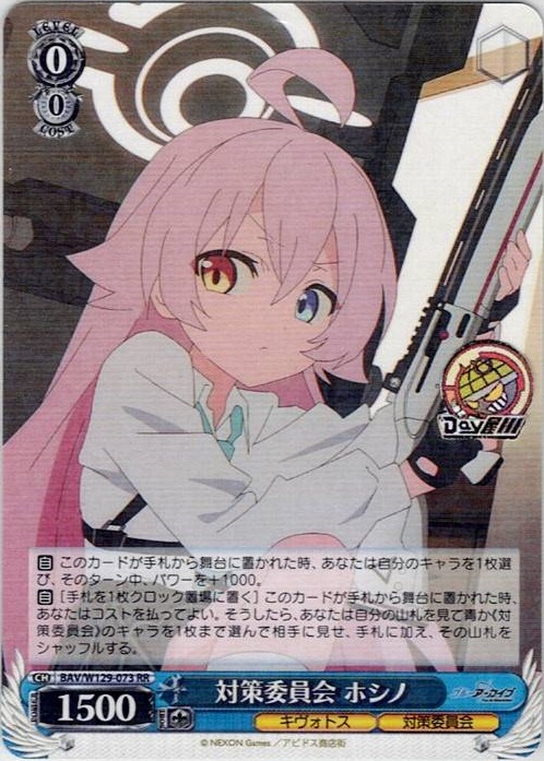 対策委員会 ホシノ(BAV/W129-073) -ブルーアーカイブ The Animation レアリティ：RR