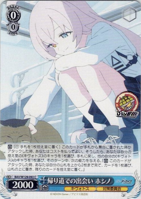 帰り道での出会い ホシノ(BAV/W129-092) -ブルーアーカイブ The Animation レアリティ：C