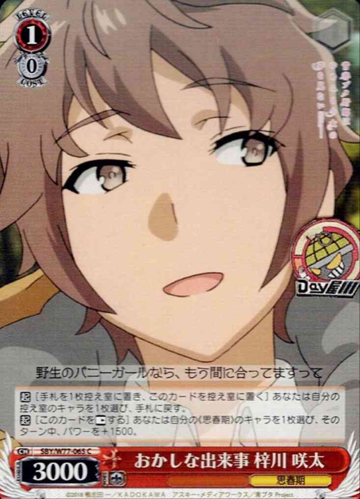 おかしな出来事 梓川 咲太(SBY/W77-065) -青春ブタ野郎はゆめみる少女の夢を見ない  レアリティ：C