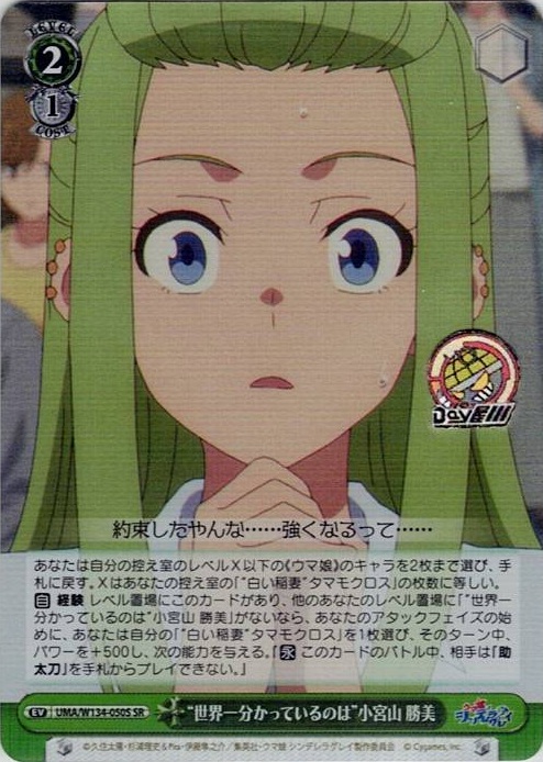 “世界一分かっているのは”小宮山 勝美(UMA/W134-050S) -アニメ『ウマ娘 シンデレラグレイ』 レアリティ：SR